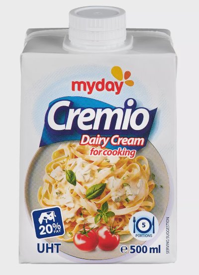 MY DAY Сметана за готвене Cremio
UHT