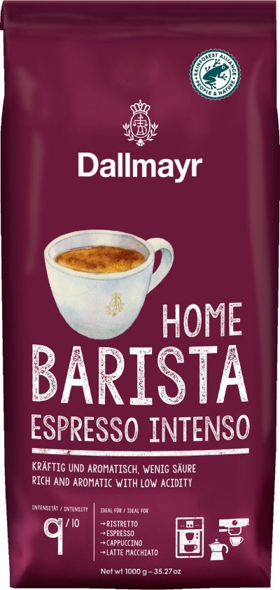 Dallmayr Кафе на зърна Barista
различни видове