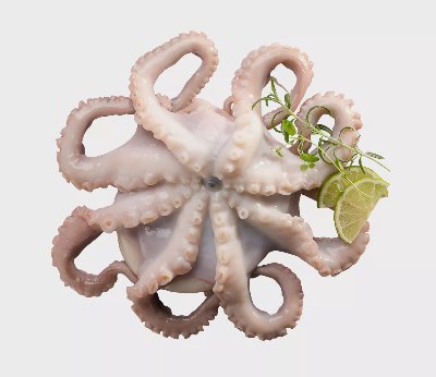 Октопод от свежата витрина