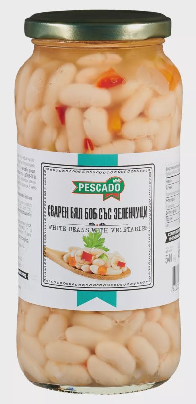 Pescado Бял боб или Грах
със зеленчуци