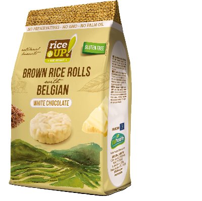 Rice Up Oризови бисквити
с бял шоколад