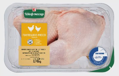 Шеф Месар Пилешко бутче
с част от гърба